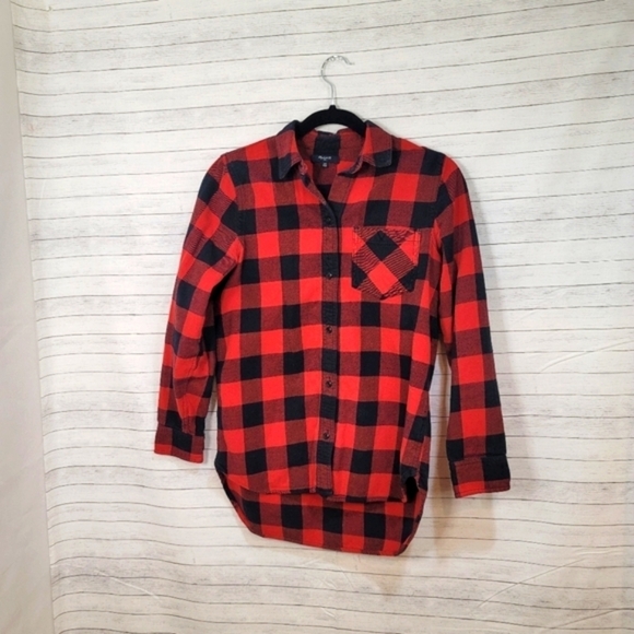 Madewell Tops - MADEWELL BUFFALO PLAID FLANNEL SZ XS